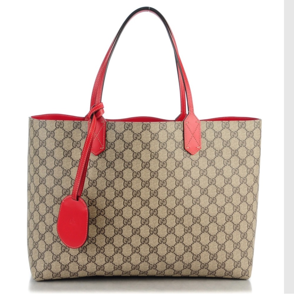 GUCCI reversible medium tote red